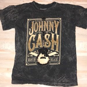 UNISEX mens or womens Johnny Cash, the Man in Black graphic t-shirt.
